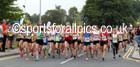 Start of the senior womens Northern 4 Stage Road Relay, Warrington. Photo: David T. Hewitson/Sports for All Pics